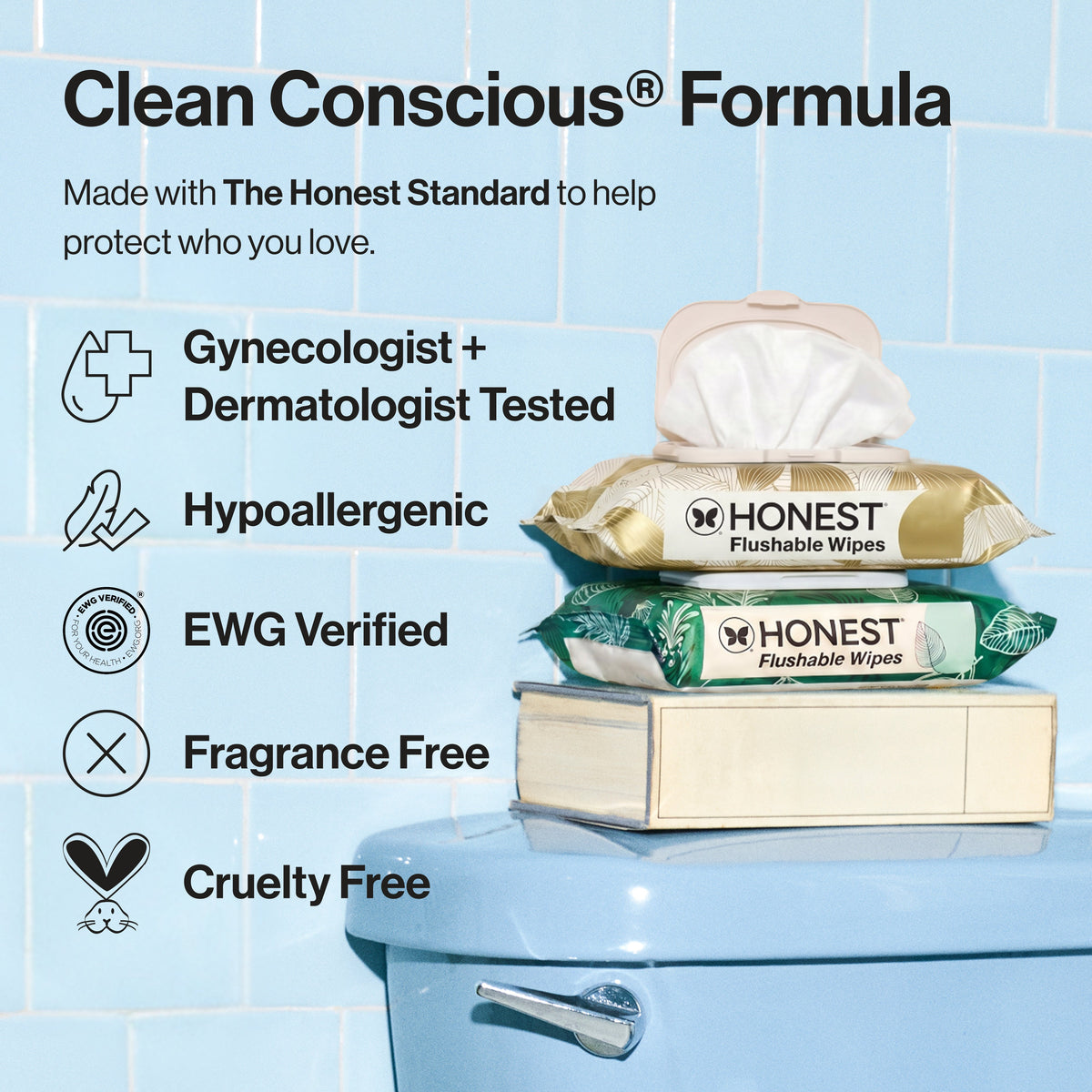 Flushable Wipes, Tropical Leaves