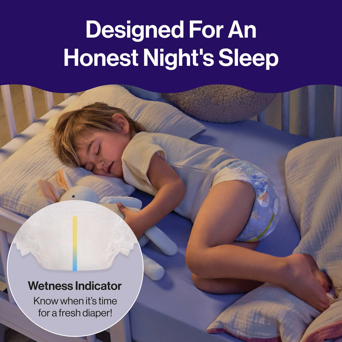 Clean Conscious™ Overnight Diapers, Cozy Cloud, Size 5