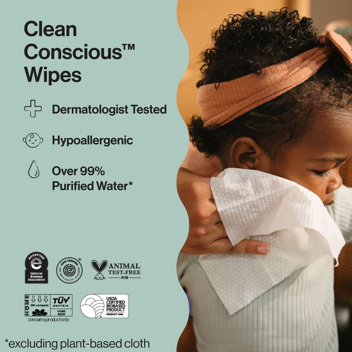 Clean Conscious™ Wipes, Rose Blossom