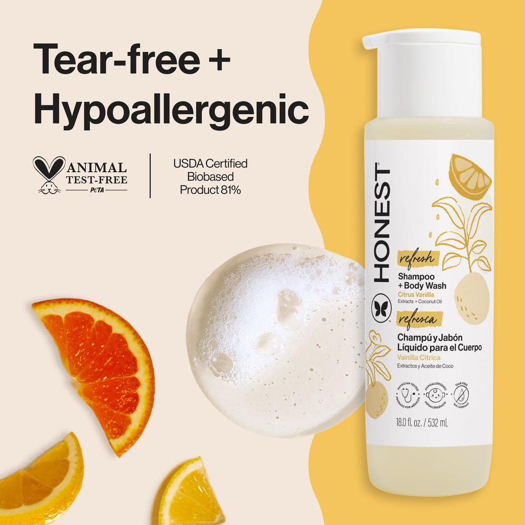 Shampoo + Body Wash, Value Size, Refresh