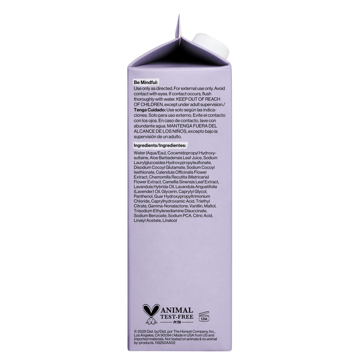 Shampoo Body Wash, Carton Refill, Lavender