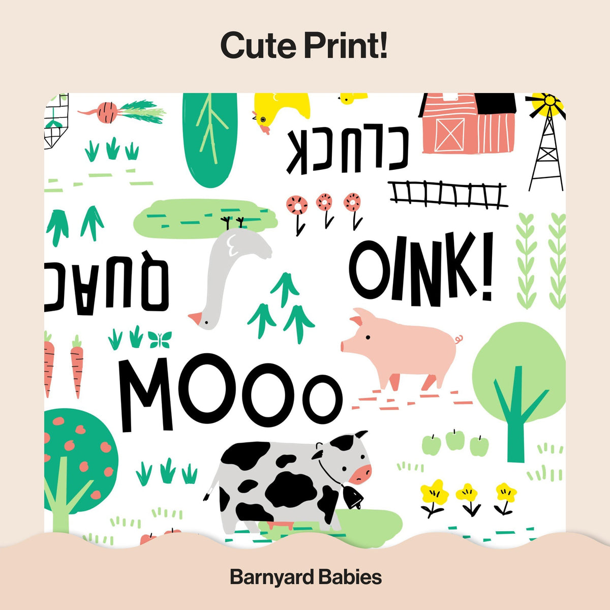 Honest Clean Conscious Diaper®, Barnyard Babies, Size 3