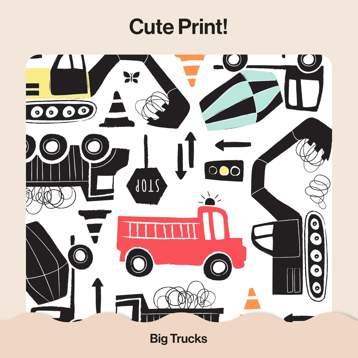 Honest Clean Conscious Diaper®, Big Trucks, Size 6