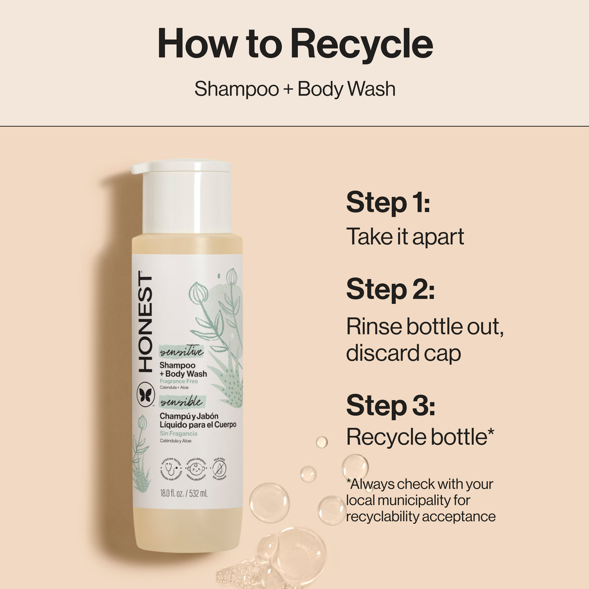 Shampoo + Body Wash, Value Size, Sensitive