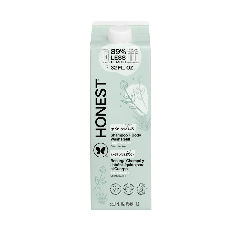 Shampoo Body Wash, Carton Refill, Sensitive